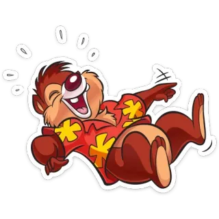 😃 Chip chipmunk, cartoon, disney, laughing, funny, animal telegram sticker