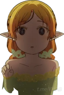 😵 Anime, Elf, Cartoon, Mädchen, Fantasy telegram sticker