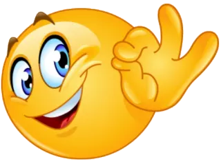 👌 Emoji, Smiley, Ok, Handzeichen, Gelbes Gesicht telegram sticker