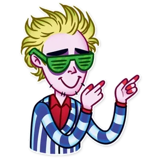 🥽 Beetlejuice การ์ตูน, ตัวละคร, ภาพยนตร์, ผีขี้จุ๊ telegram sticker