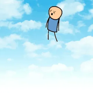 👊 漫画, 空, 落下, 死, キャラクター telegram sticker