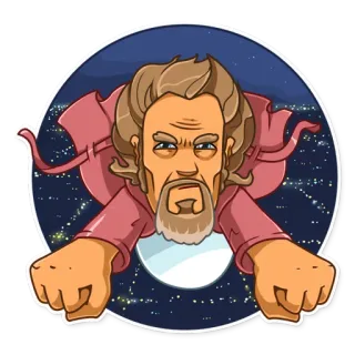 🏃 superhero, flying, man, city, night telegram sticker