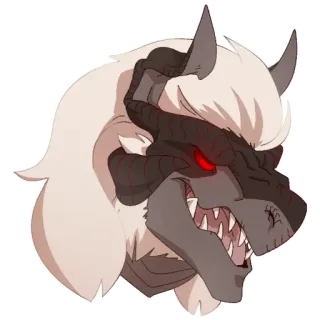 😆 дракон, монстр, фэнтези, существо, мифический, рога telegram sticker