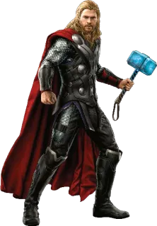 🎃 Thor Thor, supereroe, Marvel, fumetto, Asgardiano, Mjolnir, dio del tuono telegram sticker