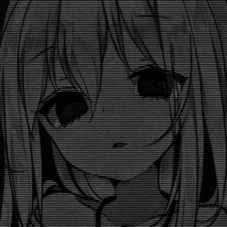 🎧 Ragazza anime, Scala di grigi, Cartone animato, Estetica dark, Manga telegram sticker