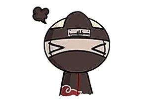 💭 Anime, Ninja, Wut, Comic, Cartoon whatsapp sticker