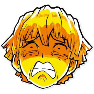 😩 Zenitsu Agatsuma Demon Slayer Anime, Demon Slayer, Zenitsu, Chocado, Assustado telegram sticker