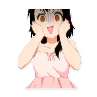 😱 anime, ragazza, spaventata, scioccata, sorpresa, manga telegram sticker