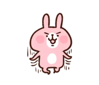 🐰 królik, różowy, słodki, kreskówka telegram sticker