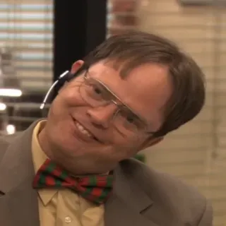 😜 Dwight Schrute The Office Dwight, Schrute, The Office, lucu, komedi, kantor whatsapp sticker