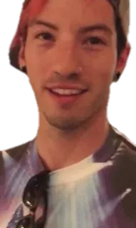😄 Tyler Joseph zanger, twentyonepilots, muzikant, roodharig, hoed telegram sticker