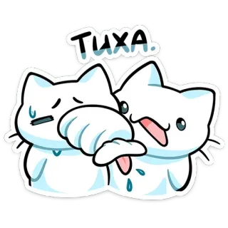 🫣 TUXA. cats, cartoon, cute, adorable, kawaii, cats, sticker telegram sticker