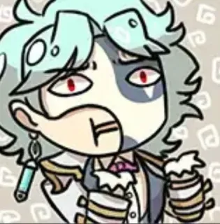 😏 Pantalone Genshin Impact Anime, Videospiel, Fanart, Chibi telegram sticker