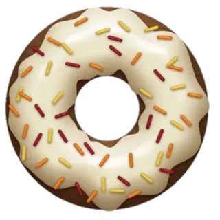 🍩 dona, rosquilla, sprinkles, dulce, postre, comida, pastelería telegram sticker
