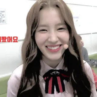 💗 했어요 Frau, Lächeln, glücklich, koreanisch, Mädchen telegram sticker