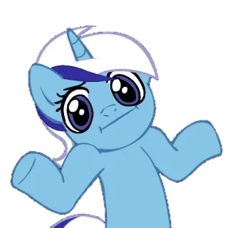🙉 Cartoon, Pony, Einhorn, Achselzucken, Frage, Verwirrung whatsapp sticker