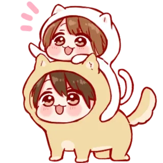 😃 Аниме, Мультфильмы, Милый, Дружба, Животные telegram sticker
