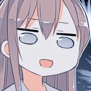 🌟 Anime, Manga, Chica, Expresión, Lindo, Cara whatsapp sticker