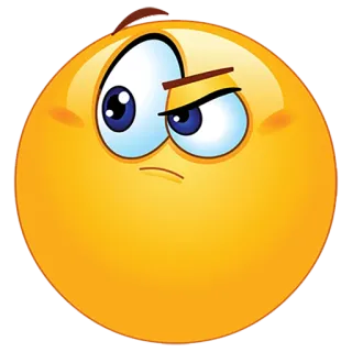 🙄 emoji, pensif, confus, jaune, visage, expression telegram sticker