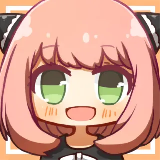 😳 Anya Forger Spy x Family Anime, Dessin animé, Mignon, Fille, Spy x Family, Anya Forger telegram sticker