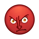 😡 โกรธ, อีโมจิ, สีแดง, หน้า, เสียใจ, อารมณ์เสีย telegram sticker