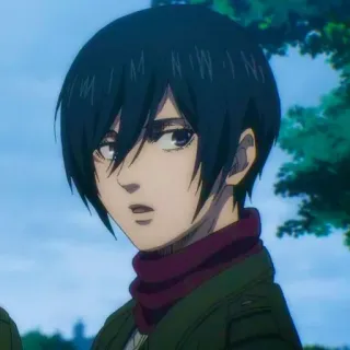 💈 Mikasa Ackerman Attack on Titan Anime, Personagem, Mikasa, Ataque dos Titãs telegram sticker