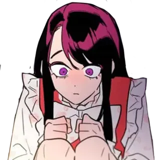 😶 Аниме, Девушка, Женщина, Грустно, Мультфильм, Персонаж telegram sticker