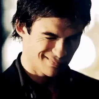 😉 Damon Salvatore The Vampire Diaries vampiro, serie de TV, sobrenatural, guapo, melancólico telegram sticker