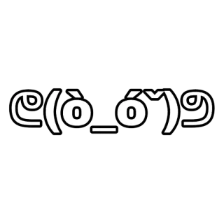 💪 e(ò_ó*)9 emoticono, kaomoji, cara, expresión, lindo, arte ASCII telegram sticker