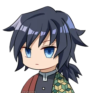 😐 Giyu Tomioka Demon Slayer @HAWKS Anime, Charakter, Giyu Tomioka, Demon Slayer, Manga whatsapp sticker