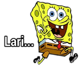 🏃 Spongebob Lari... dessin animé, Bob l'éponge, course telegram sticker