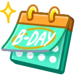 π B-DAY verjaardag, kalender, feest, evenement, party telegram sticker