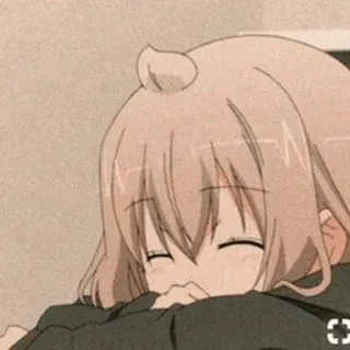 🖤 anime, śpiący, słodki, kawaii, odpoczynek, zmęczony telegram sticker