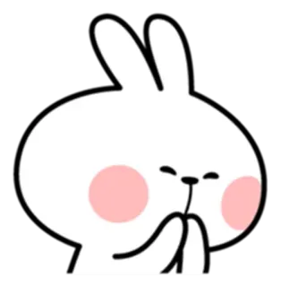 ☺️ conejo, lindo, animal, dibujos animados, pegatina telegram sticker