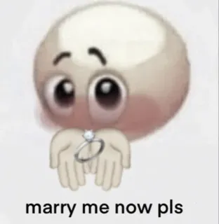 💍 marry me now pls wedding, marriage, ring, proposal, love telegram sticker