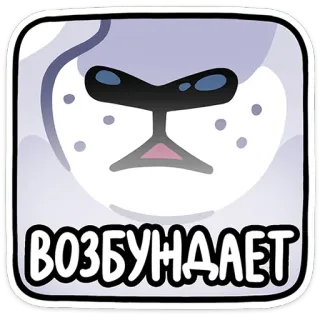 🌟 ВОЗБУЖДАЕТ 兴奋, 烦躁, 生气, 海豹 telegram sticker