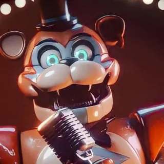 🎤 Glamrock Freddy Five Nights at Freddy's: Security Breach animatrónico, oso, robot, videojuego, monstruo, security breach, glamrock freddy whatsapp sticker