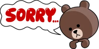 😓 SORRY... beruang, maaf, permintaan maaf, imut telegram sticker