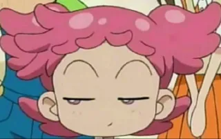 😏 cartoon, pink hair, girl, anime, character telegram sticker