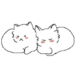 ❤️‍🩹 cat, kitten, cute, animals, sleeping, kawaii, fluffy telegram sticker