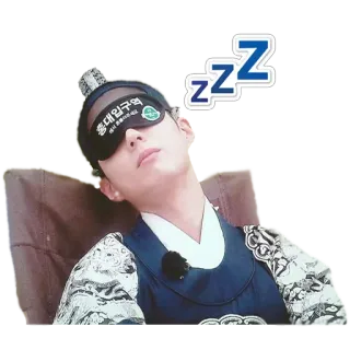 😴 홍대입구역 sommeil, fatigué, zzz, coréen, homme, Hongdae telegram sticker