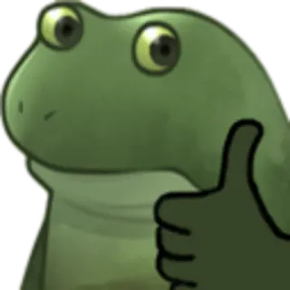 👍 frog, animal, thumbs up telegram sticker