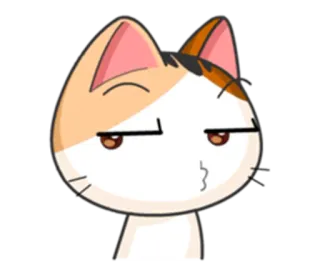 😑 猫, 動物, 可愛い, ステッカー, 漫画 telegram sticker