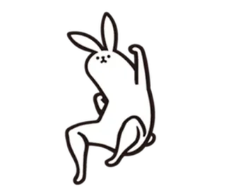 🐇 lapin, lapinou, doigt d'honneur, geste offensant, autocollant telegram sticker