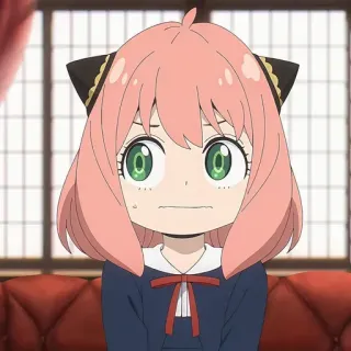 🥜 Anya Forger Spy x Family anime, spy x family, anya, forger, cute, pink hair, cartoon whatsapp sticker