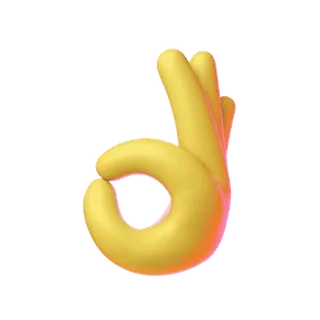 🌟 Emoji, Handgebaar, Oké, Akkoord, Goedkeuring telegram sticker