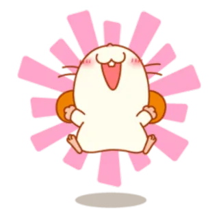 😆 chuột hamster, dễ thương, vui vẻ, động vật, hoạt hình telegram sticker