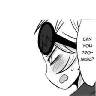 😣 CAN YOU PROMISE? Anime, Mangá, Pergunta, Promessa, Pedido, Arte telegram sticker