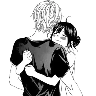 ❤️ アニメ, マンガ, ハグ, カップル, ロマンス, 愛情, 愛 whatsapp sticker