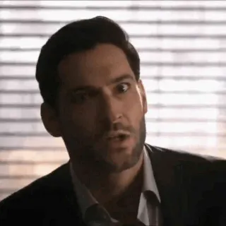 😮 Lucifer Morningstar Lucifer Люцифер, Люцифер Морнингстар, Том Эллис, Сериал, Персонаж, Портрет telegram sticker